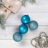 Northlight Shatterproof 4-Finish Christmas Ball Ornaments - 2.5" (60mm) - Turquoise Blue - 24ct - 2 of 3