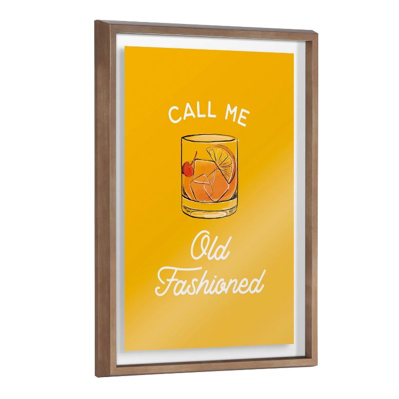 18&#34; x 24&#34; Blake Call Me Old Fashioned Yellow Framed Printed Glass by the Creative Bunch Studio Gold - Kate &#38; Laurel All Things Decor, 1 of 8