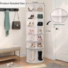 ORRD 7-Tier 360° Rotating Shoe Rack – Freestanding Tower, Fits 28 Pairs, White - 2 of 4