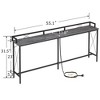 VECELO Couch Side & Console Table with 2 Outlets and USB Ports - 4 of 4