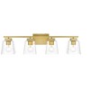 Elegant Lighting Merrick 4 light Brass and Clear Bath Sconce - 2 of 4
