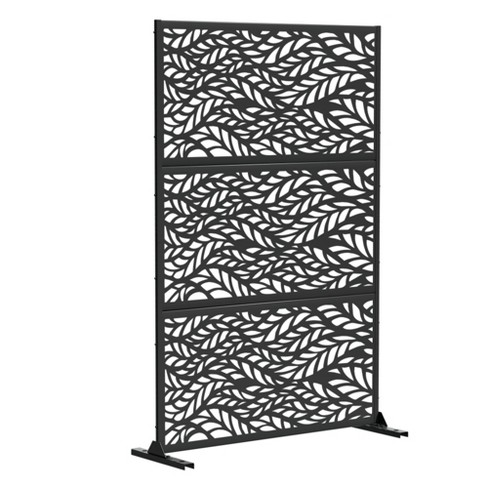 Dovelina Metal Outdoor Privacy Screen Freestanding Patio Decorative ...