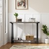 Farmhouse 43.3" Console Table Narrow Entryway Table with Storage, 2 Tier Sofa Table with Metal Frame - 3 of 4