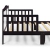 Infurnic Beds, Toddler Single Bed with Safety Guardrails and Headboard, Low To Floor Design for Toddler Children, Black, 70"*36"*27" - 4 of 4