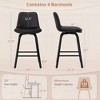 Arceso Upgrade Enlarged Seat Swivel Bar Stools Set of 2, 26 Inch Counter Height Bar Stools, Thickened Faux Leather Barstools with Backs - 3 of 4