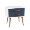 NicBex Nightstand with 2 Drawers,Modern Bedside Table with Unique Design,Side Table for Bedroom,Living Room - 4 of 4