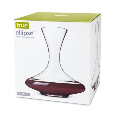 Clear Glass Ellipse Traditional Wine Decanter, 67 oz