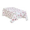 41"x60" Rectangle Vinyl Water Oil Resistant Printed Tablecloths Red Nine-petals Flower - PiccoCasa - 2 of 3
