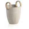 Shiraleah White Decorative Avila Vase with Round Handles - 2 of 4