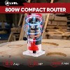 SILVEL Wood Router, 800W Wood Routers for Woodworking, 6.5Amp 1.25HP Hand Tool, 30000R/MIN Compact Edge Trimmer with 15 1/4" Router Bit Set, Red - 4 of 4