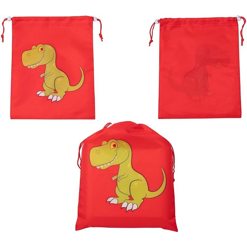 Juvale 12-Pack Party Favor Drawstring Bags for Kids Dinosaur Birthday Giveaways  Gifts, 5 of 8