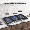 GASLAND Master 36 Inch 5 Burners Gas Cooktop with Griddle, CSA certified, 120V, NG/LPG,  PRO GH3905SS1FC - 4 of 4