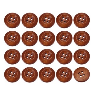 Unique Bargains Wooded Sewing DIY Craft Clothing Sewing Round Buttons 50 Pcs - 1 of 4
