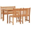 vidaXL Garden Dining Set Teak Fine Sanded Hardwood Medium - 3 of 4
