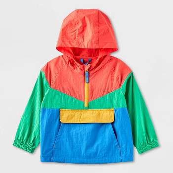 Toddler Unlined Colorblock Anorak Jacket - Cat & Jack™ Red