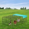 BestMassage Chicken Coop Outdoor Pet Playpen Chicken Run Rabbit Cage with Weatherproof Cover - 2 of 4