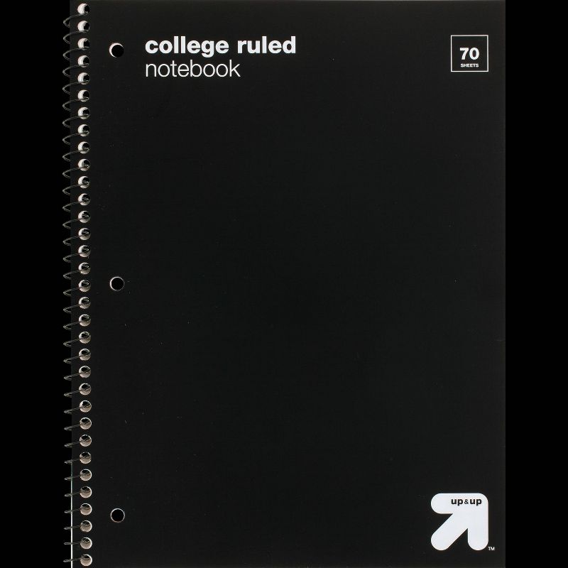 College Ruled 1 Subject Flexible Plastic Cover Spiral Notebook - up & up™, 1 of 4