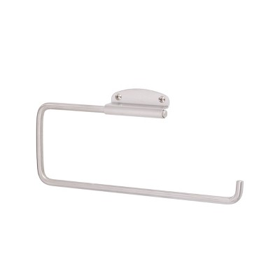 iDESIGN Forma Wall Mounted Metal Paper Towel Holder Swiveling Roll Organizer Chrome: Hand Wash, Silver, 12" Depth