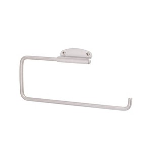 iDESIGN Forma Wall Mounted Metal Paper Towel Holder Swiveling Roll Organizer Chrome: Hand Wash, Silver, 12" Depth - 1 of 4