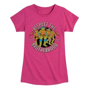 Girls' - Teenage Mutant Ninja Turtles - Respect the Brotherhood Fitted Short Sleeve Graphic T-Shirt - 1 of 4