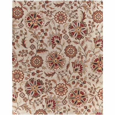 Hauteloom Longford Beige Floral Wool Carpet