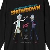 Rick & Morty Interdimensional Showdown Rick Vs. Prime Rick Crew Neck Long Sleeve Black Adult Tee - 2 of 4