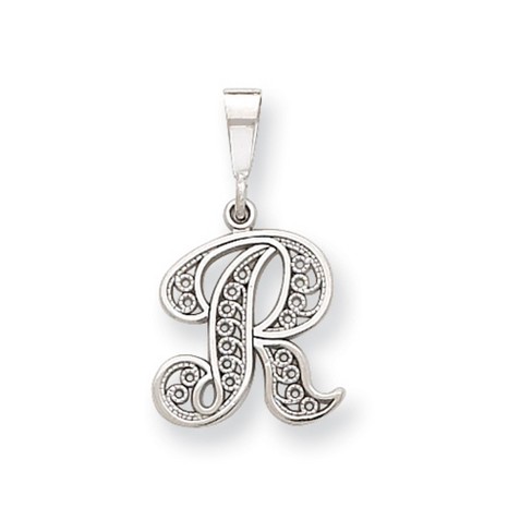 Black Bow Jewelry 14k White Gold, Maci Collection, Filigree Script ...