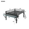NicBex Full/Twin Size Versatile Metal Mid-Low Gaming Loft Bed with Desk,LED,Shelf&Ladder,Space-Saving Loft Beds for Gamers,350lbs Max,Gray - 3 of 4