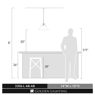 Orwell 14" Matte Black and Opal Glass Vintage Pendant Light