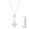 Slickblue Classic Tear Drop Pendant for Women, Rhodium Plated, 18” Chain, 0.66 Ct. Cubic Zirconia, Contemporary Jewelry - 3 of 4