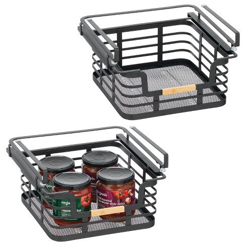 Mdesign Metal Kitchen Under Shelf Storage Baskets : Target