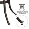 KTMBDW Cast Aluminum Outdoor Side Table,Small Patio Table,Outdoor Coffee Tables for Patio,Garden,Balcony, for All Weather, Bronze - 3 of 4