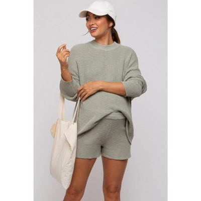 PinkBlush Sage Sweater and Short Maternity Set