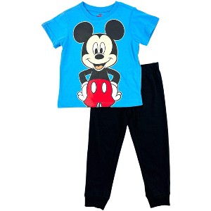 Disney Mickey Mouse Toddler/Little Boys' 2-Piece Tee and Jogger Sets - 1 of 4