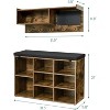 Acekool 31.5" Entryway Set - Wall Mount Coat Rack + Shoe Bench with Storage & Blackboard, Retro Design - 2 of 4