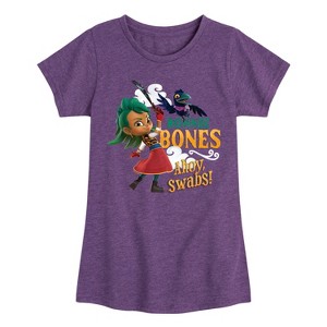 Girls' - Santiago of the Seas - Bonnie Bones Queen of the Pirates Fitted Short Sleeve Graphic T-Shirt - 1 of 4