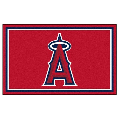 MLB Los Angeles Angels 4'x6' Plush Area Rug - Red