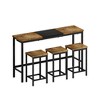 NicBex Dining Table Set for 3 Kitchen Table Pub Table Modern Design Long Dining Table Set with 3 Stools - 2 of 4