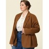 Agnes Orinda Women's Plus Size Work Fashion Notched Lapel Formal Blazer - 3 of 4