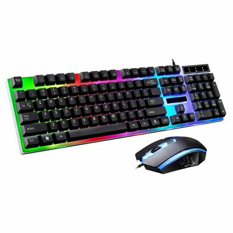 SANOXY Rainbow Gaming Keyboard and Mouse Mechanical Feel Led Light Backlit, 1 of 7