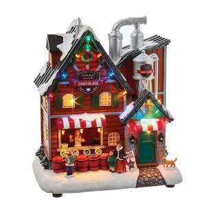 Kurt Adler Kurt Adler 10.63-Inch Battery-Operated Light Up Musical Chocolate Factory - 1 of 4
