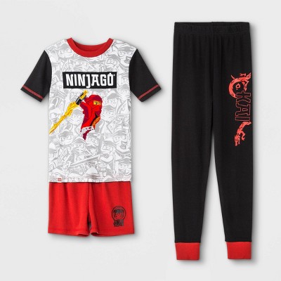 Boys' Ninjago 3pc Pajama Set - Red/Black/White 4