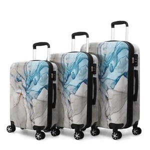 NEW YORK XPRESS L-0028 Expandable 3PC Hard Shell Luggage with Spinner Wheels, TSA Lock, ( 20"/24"/28") - 1 of 4