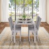 Hooseng Modern Luxurious Style 5/7 Piece Dining Room Table Set, Tempered Glass Top Dining Table Set for 4/6, Metal Frame And Upholstered Dining Chairs - 3 of 4