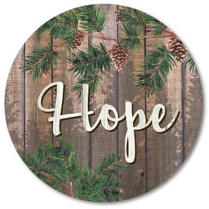 Rustic Hope Circular Wood Dècor - 1 of 2