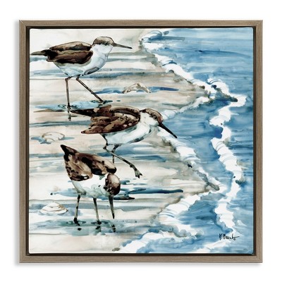Stupell Industries Rockhampton Sandpipers Beach Ripples, 25" x 25"