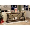 MAYEERTY Sofa Table 70.9 Extra Long 2 tier shelves console for Hallways Living Rooms etc. Rustic Brown Black 70.9L X 11.8W X 32H - 3 of 4