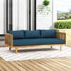 Wood Daybed, Slat Panel Seating Sofa, 3 Seater Wooden Sofa Bed For Bedroom Living Room, Wood Platform Bed Frame - 2 of 4