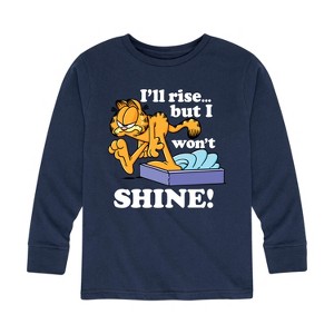 Boys' - Garfield - Rise But Won't Shine Long Sleeve Graphic T-Shirt - 1 of 4