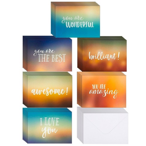 Best Paper Greetings 36 Pack Blank A7 Encouragement Greeting Cards With  Motivational Quotes, Inspirational 5x7 Note Cards With Envelopes : Target